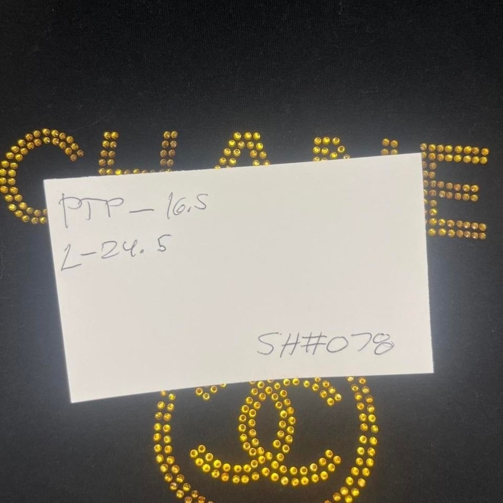 Chanel Paris Studded Logo Black Short Sleeve T-Shirt Size XL Womens - Picture 5 of 5